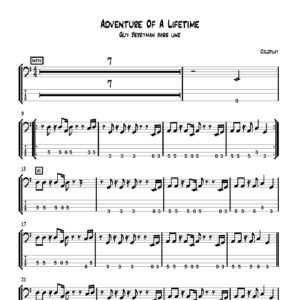 Adventure of a lifetime (Coldplay) - Bass Transcription