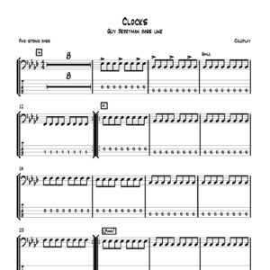 Clocks (Coldplay) - 5S Bass Transcription