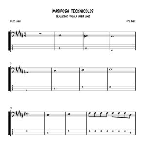 Mariposa tecknicolor (Fito Paez) - Bass Transcription